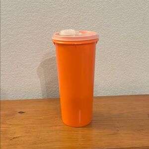 Vintage Orange Tupperware Slim Beverage Container/Pitcher  #262-6